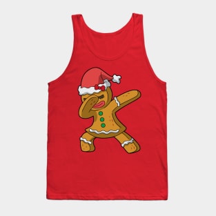 Christmas Dabbing Mrs Gingerbread Girl Women Tank Top